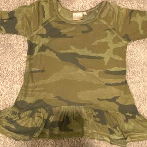 NEW Dantelle shirt by Anthropology camo womens Small
